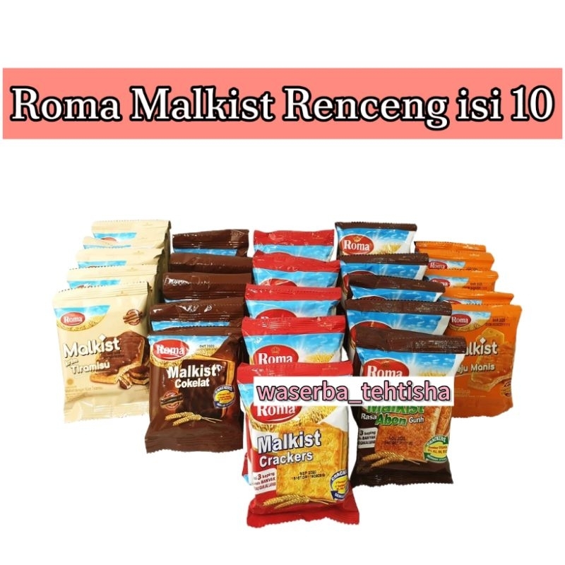 

waserba_tehtisha| Roma Malkist 1000 renceng isi 10/ Roma Malkist renceng 21gr× 10