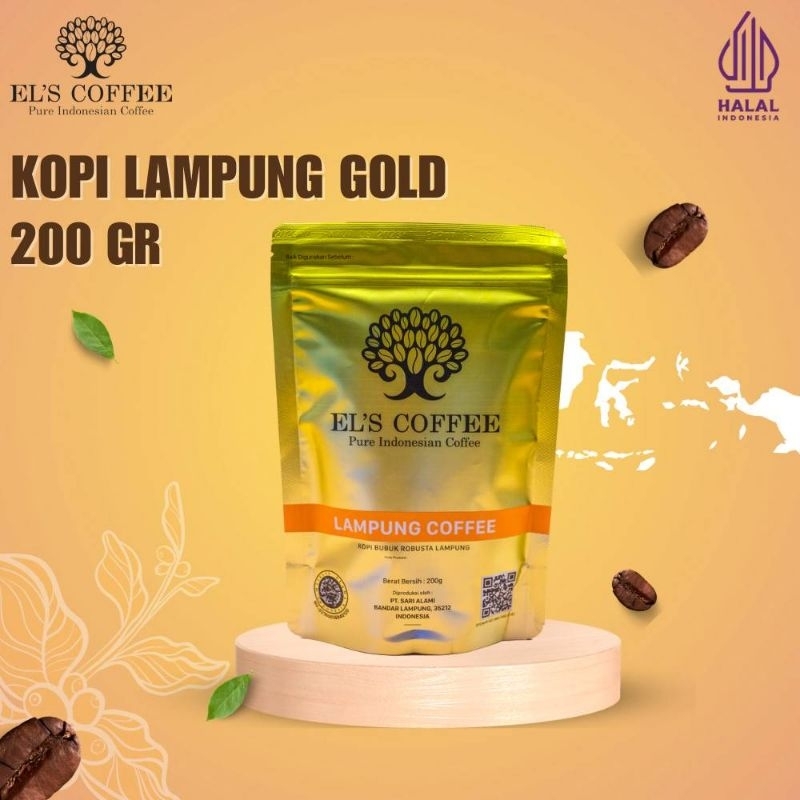 

Kopi EL'S COFFEE Lampung Robusta Gold [BUBUK] 200gr