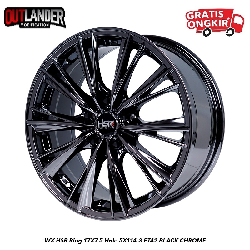 Velg Mobil Ring 17 Untuk Innova Terios Hrv Biante Rush Juke Xpander Mazda3 Hsr Wx R17 Pcd 5x114,3 Bl