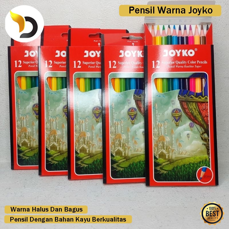 

Pensil Warna Joyko 12 Panjang Pensil Menggambar Mewarnai Murah Colour Pencil Anak Dewasa Pendek Warna Terang