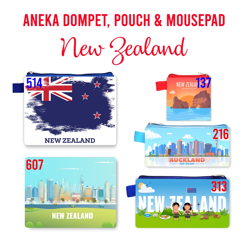 Selandia Baru Souvenir Dompet Pouch Mouse Pad Pin Magnet Gantungan Kunci Landmark Oleh Oleh Negara N