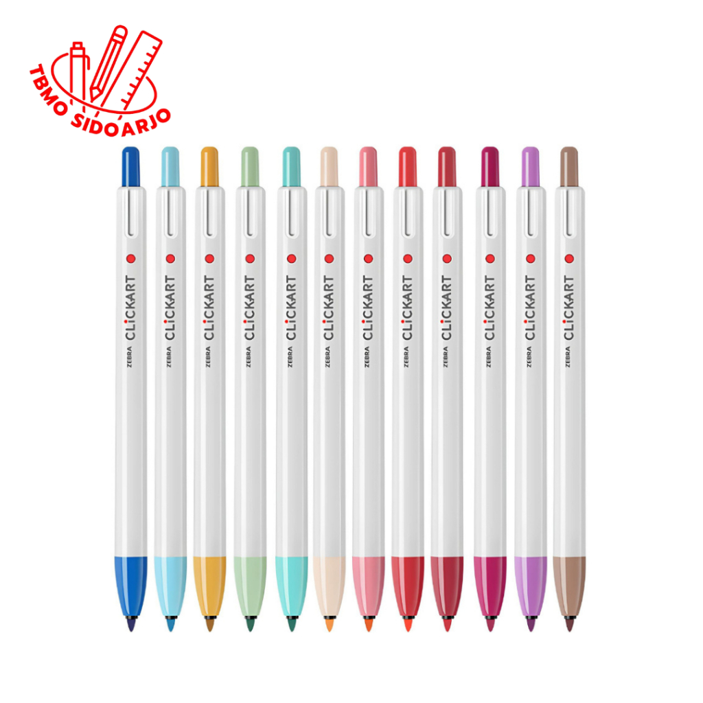 

TBMO Zebra ClickArt Retractable 0.6mm Fine Point - Pcs