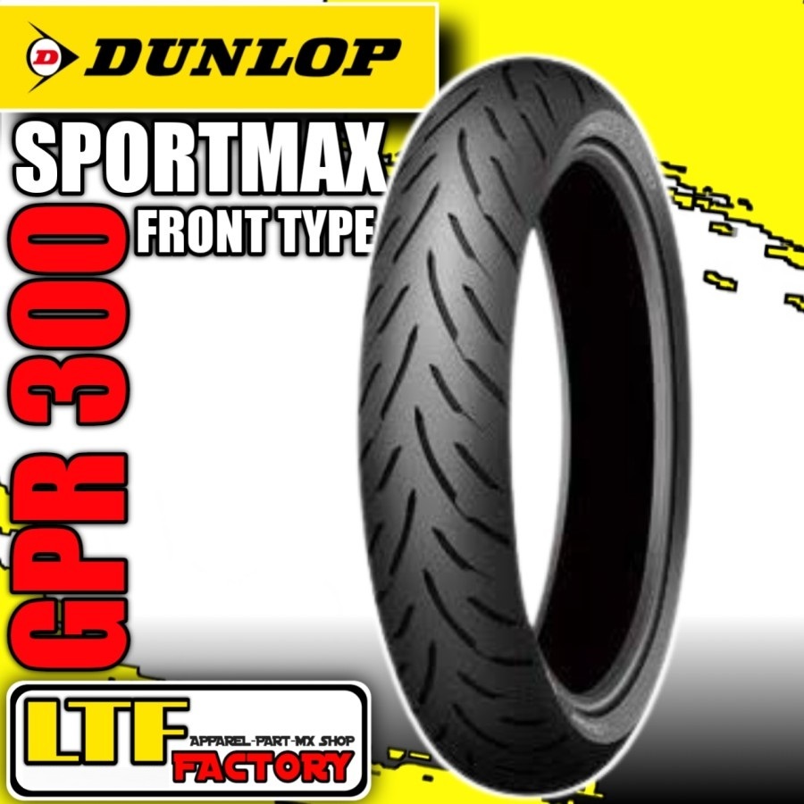 DUNLOP SPORTMAX GPR 300 55H F - 110/70-17 - FRONT TUBE TYRE - Ban Luar Depan Sepeda Motor - Sumo Sup