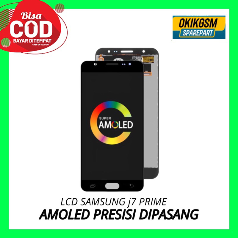 LCD TOUCHSCREEN SAMSUNG GALAXY J7 PRIME / G610 / G610F AMOLED PRESISI DIPASANG