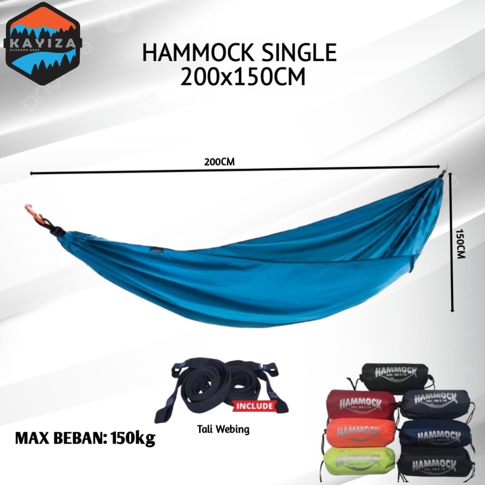 Oke Pr Hammock singel ayunan gantung  beban max 15 kg include tali 2 pcs  hamok  hemok  hamock ayuna