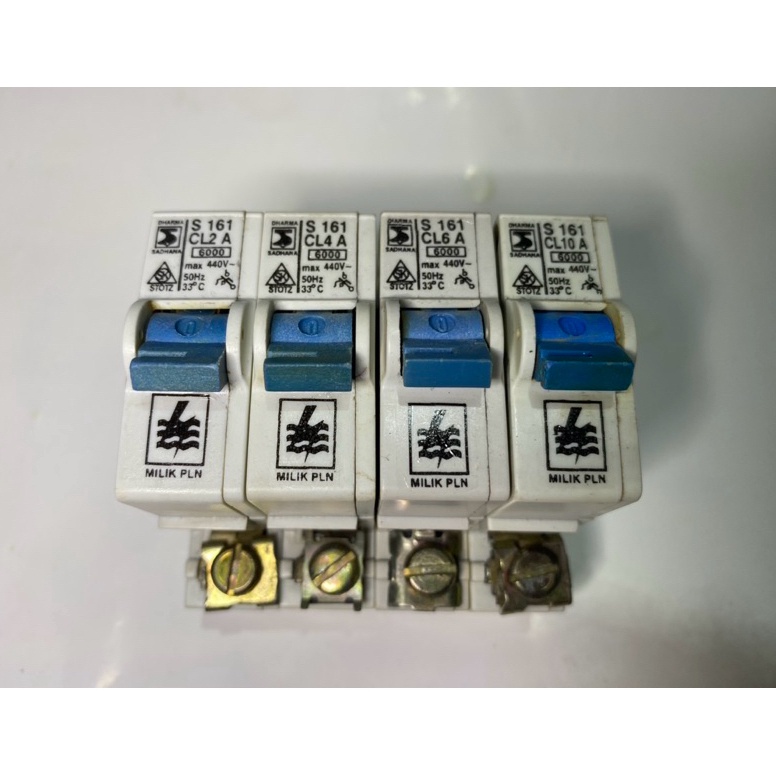 KODE R83W MCB PLN BBC S 161 CL 2A  CL 4A  CL 6A  CL 1A ORIGINAL barang bekas normal