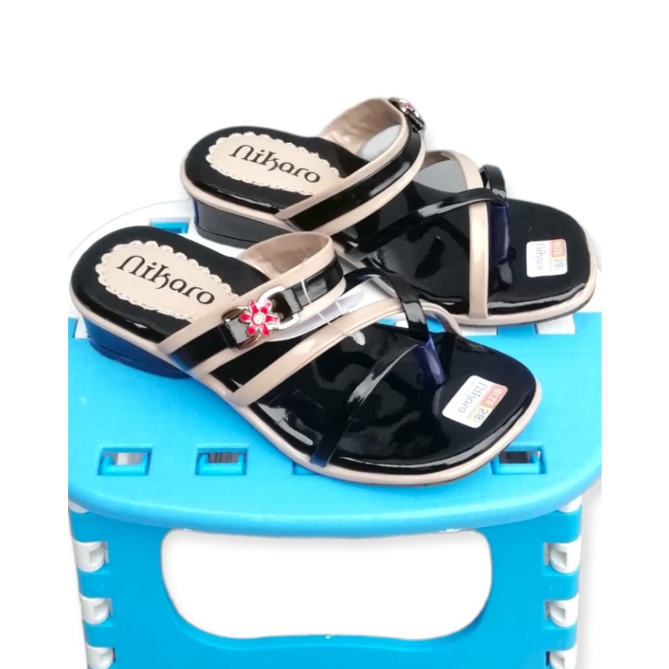 KODE W18P Sandal heels hak tahu wanita  Sandal hak tahu anak perempuan 2 cm  Sandal wedges anak  San