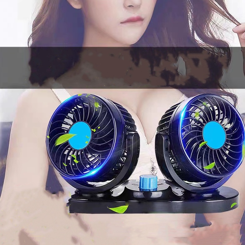 KODE T3J DOUBLE FAN HEAD  KIPAS MOBIL KIPAS MOBIL TRUK BESAR 24V VOLT 12V ANGIN KENCANG KIPAS ANGIN 