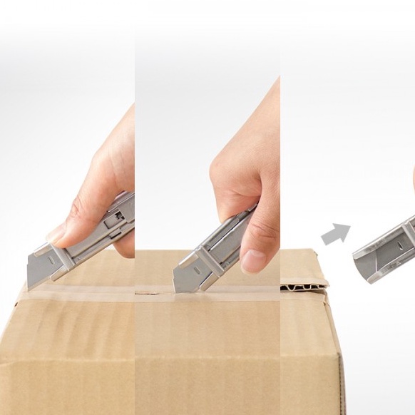 

KODE X79H OLFA Pisau Cutter SK12 All Stainless Steel Safety knife SK12