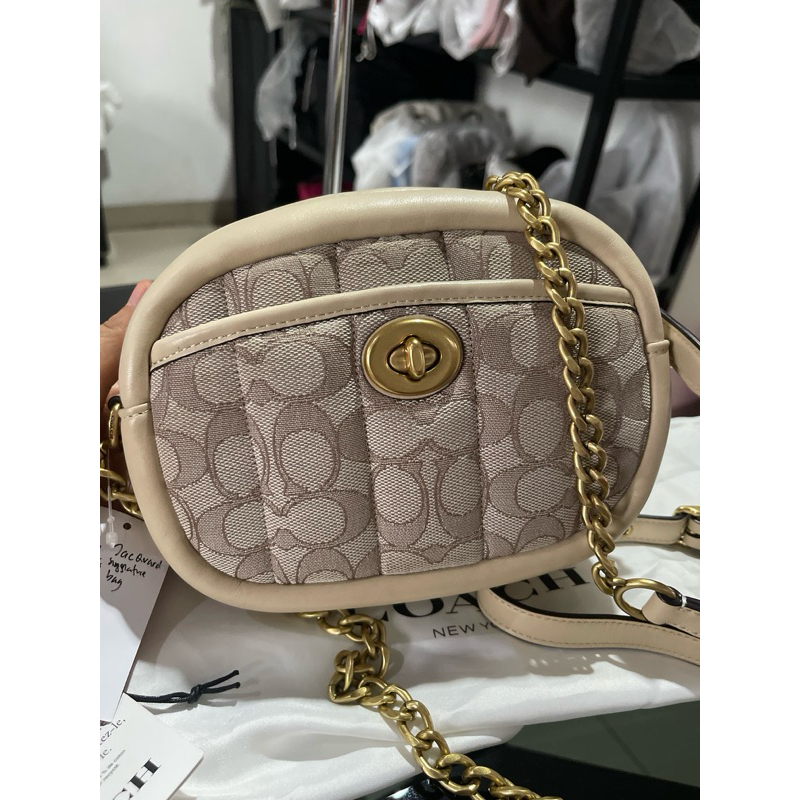 Coach Jacquard Quilting Signature Camera Bag Original