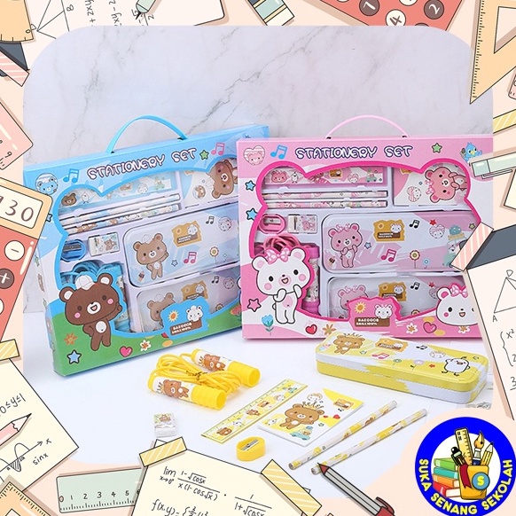 

KODE C86C Stationery Set Isi 8 in 1 Cute Teddy Bear S816