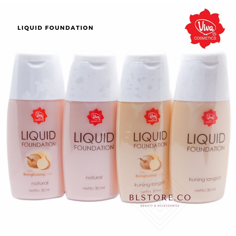 Viva Cosmetics Liquid Foundation Kuning Pengantin ,mangir,natural,kuning langsat 30ml