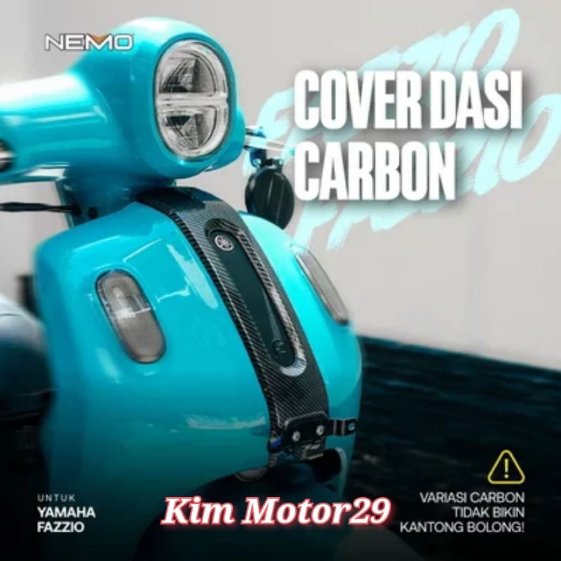 NEMO accesories cover body carbon YAMAHA FAZZIO aksesoris carbon tutup body fazio