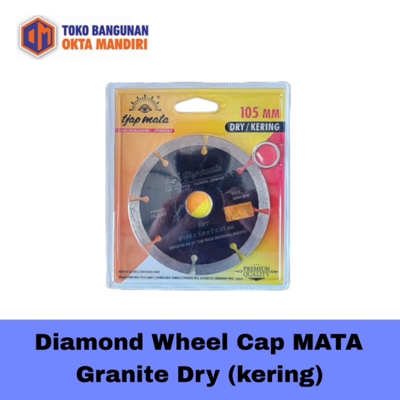 OKM- Diamond Wheel Cap Mata 4" Dry / Pisau potong keramik-geranite / Pisau gerinda