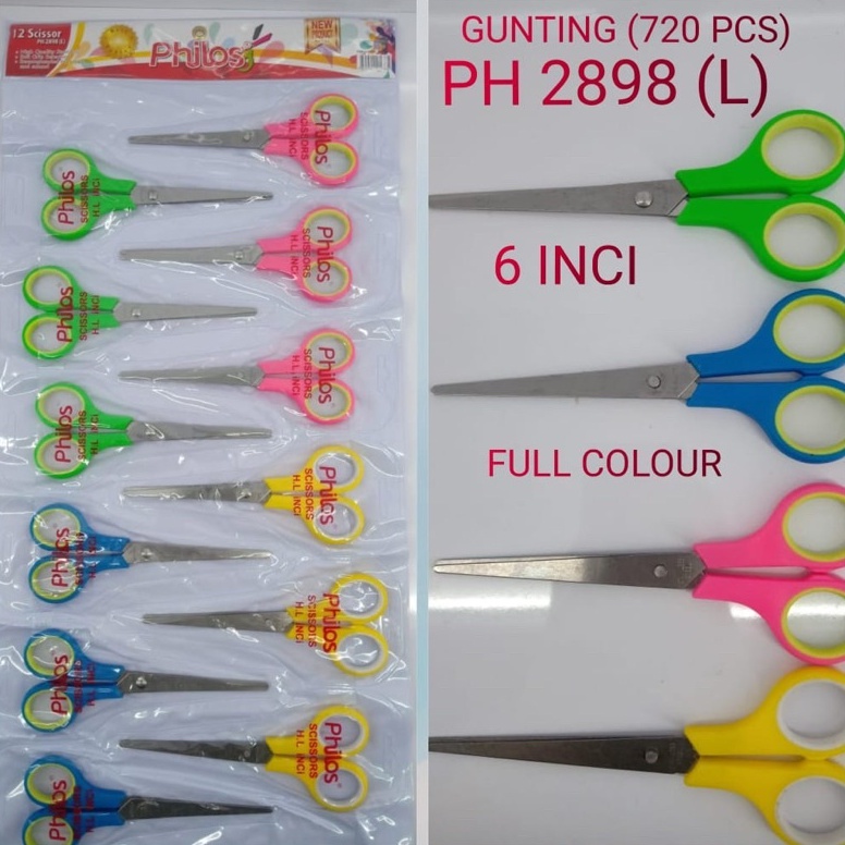 

KODE B28Z Gunting papan ukuran 6 inchi PHILOS harga per papan 12pc