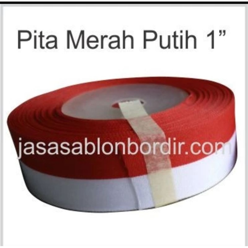 

Pita Merah putih 1inch atau 2,5,cm ROLL