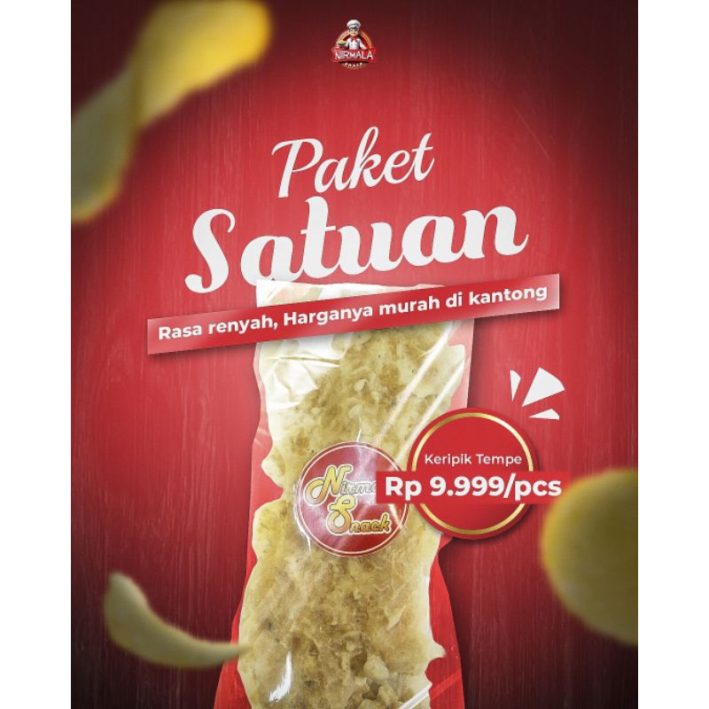 

NIRMALA SNACK Kripik terenyah, kripik tempe terlaris terenyah