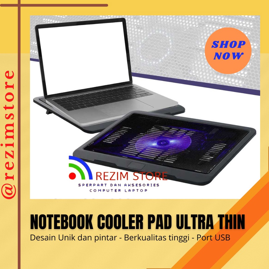 Buruan Beli Cooling Pad Cooler Kipas Pendingin laptop Not Ultra Thin Radiator 11 inch sampai 17 inch