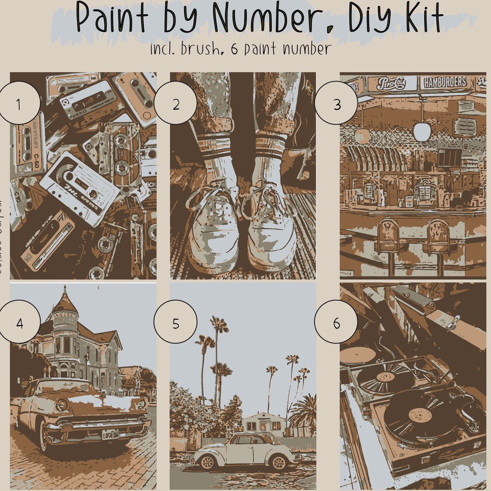 

KODE X63E Paint By Number Kit A3 RETRO SERIES