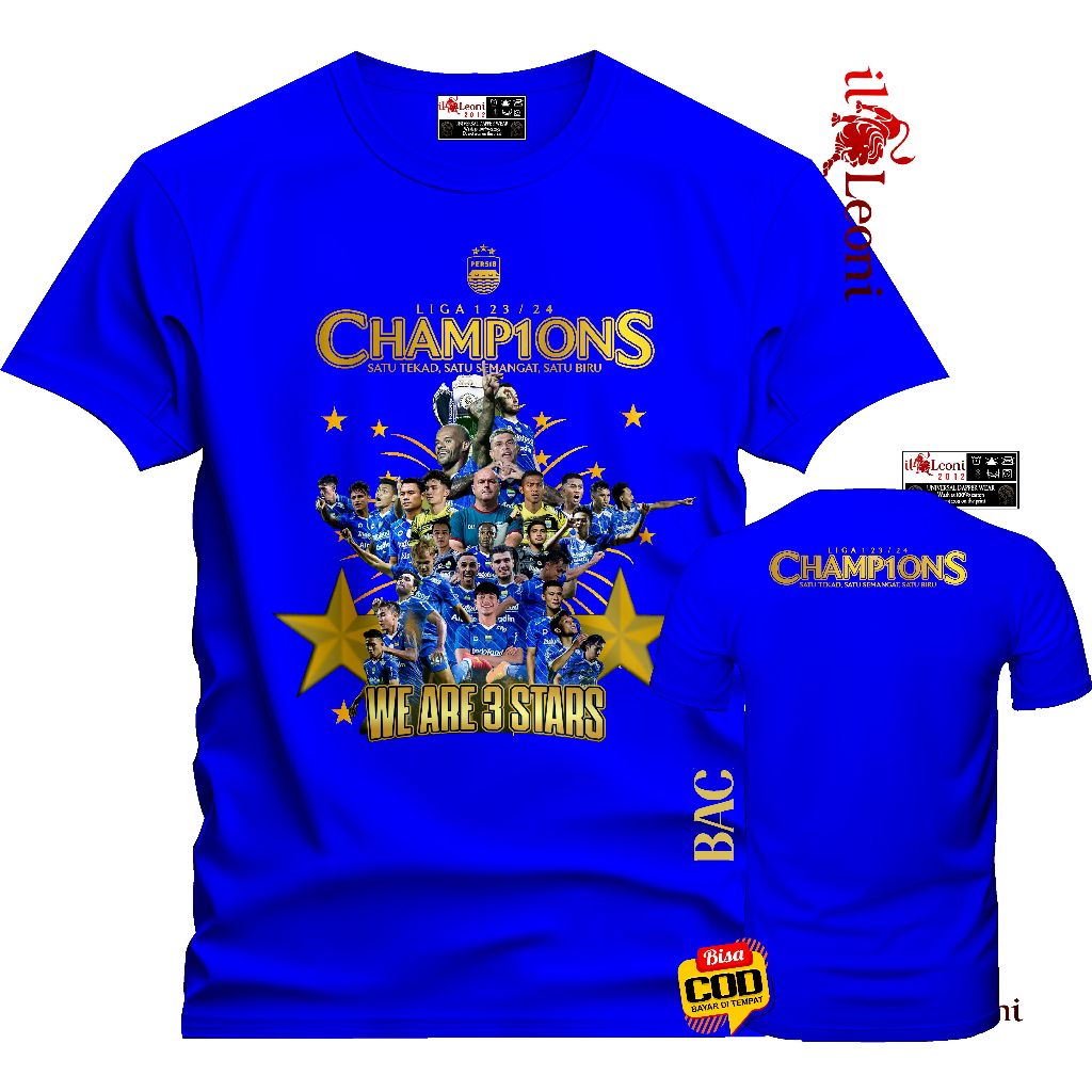 KAOS PERSIB 3STARS/KAOS PERSIB JUARA 2024/BOBOTOH PERSIB