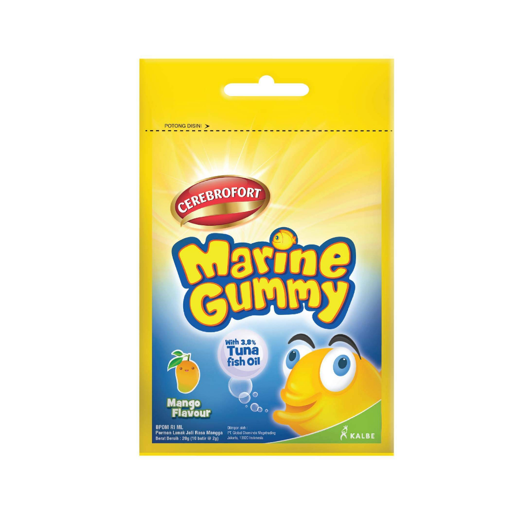 

Marine Gummy Sachet 20 g 1 Pack Rasa Mango / Permen Vitamin Anak