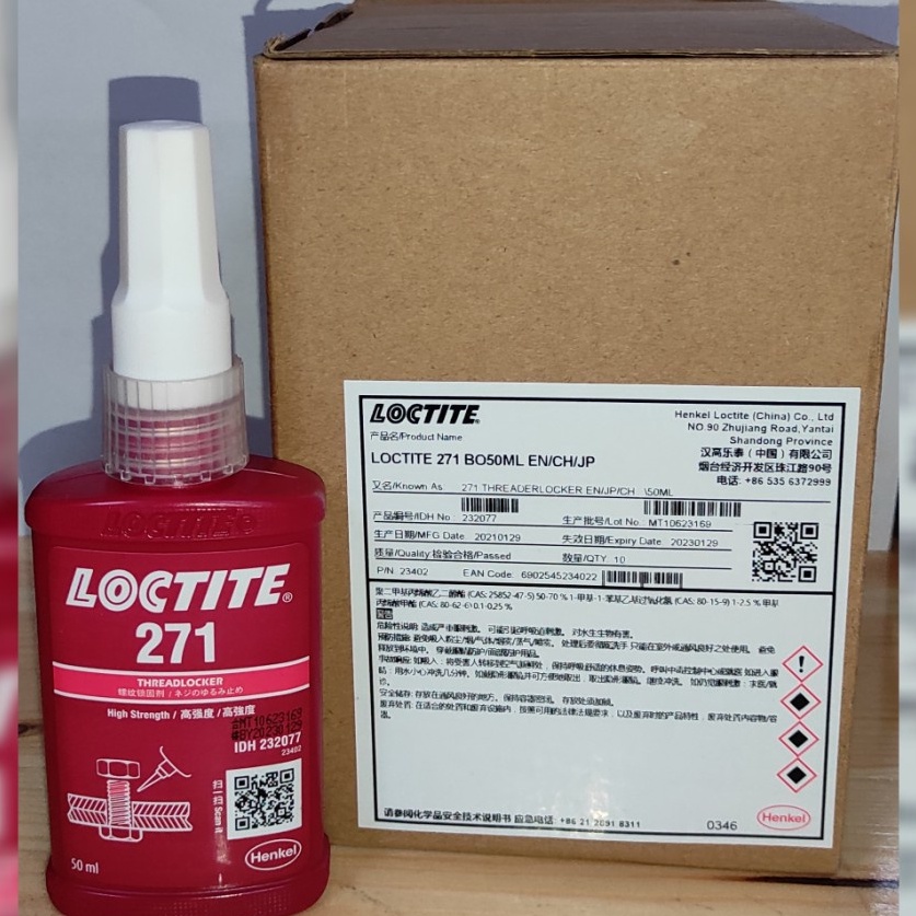 

Dijual Murah Loctite 271 lem baut threadlocker 5ml