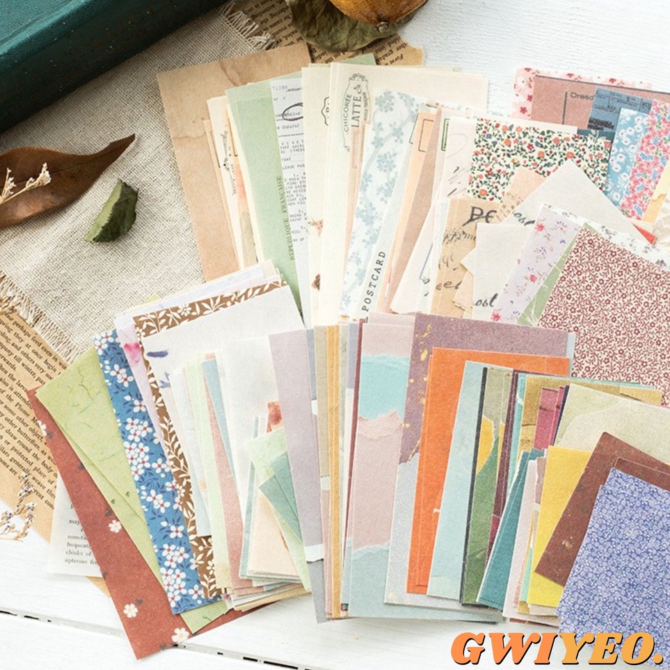 

6 Lembar Kes Vintage Scrapbook Dekor Journal Jurnal DIY