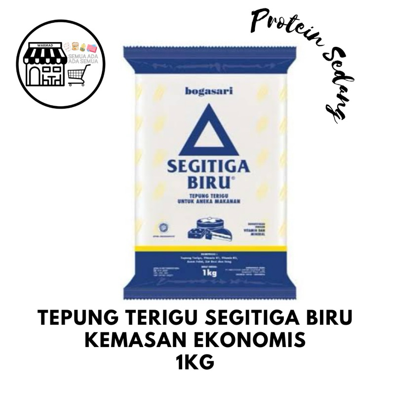 

Tepung Terigu Segitiga Biru Kemasan Ekonomis 1Kg