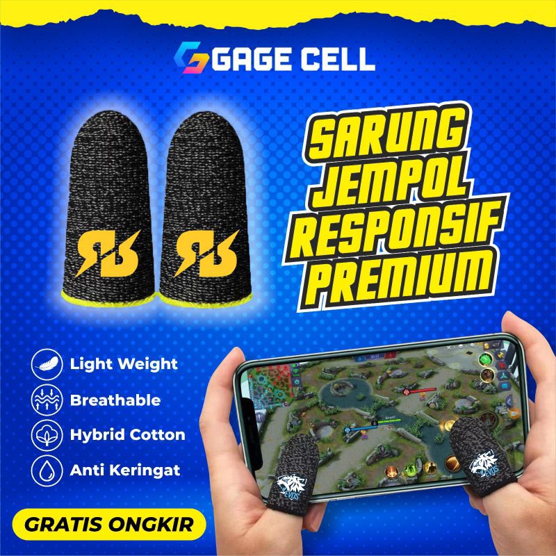 RRQ HOSHI - 2PCS SARUNG JEMPOL GAMING GAME FF ML PUBG ANTI KERINGAT SENSITIF PREMIUM