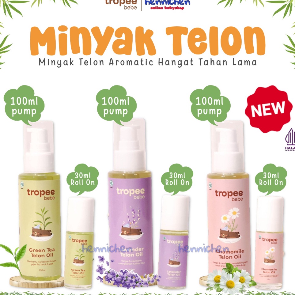 

Premium Tropee Bebe Telon Oil Minyak Telon 3ml 1ml Minyak Telon Aromatic Hangat Tahan Lama Minyak Berkhasiat Minyak Wangi Bayi