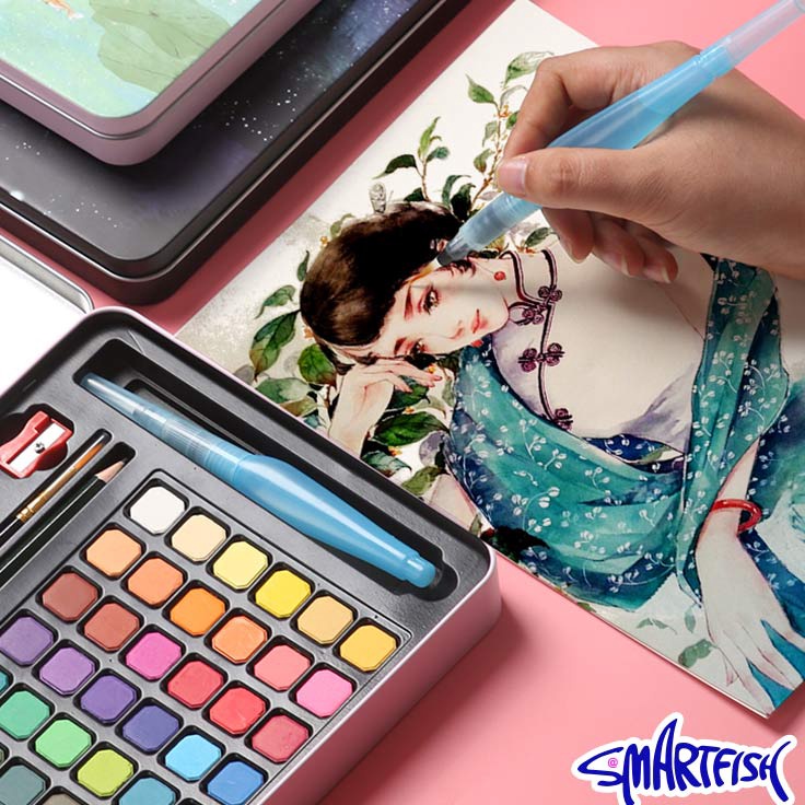 

Klasik Smartfish Water Color Set Alat Cat Air Set 3648 Termasuk Kuas Se Kes Dan Pensil