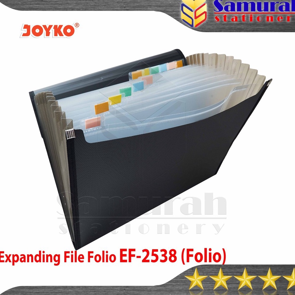 

Trendy Expanding File Joyko Ukuran Folio EF2538 Map Dompet Plastik Sekat Berkas Laporan F4 EF 2538