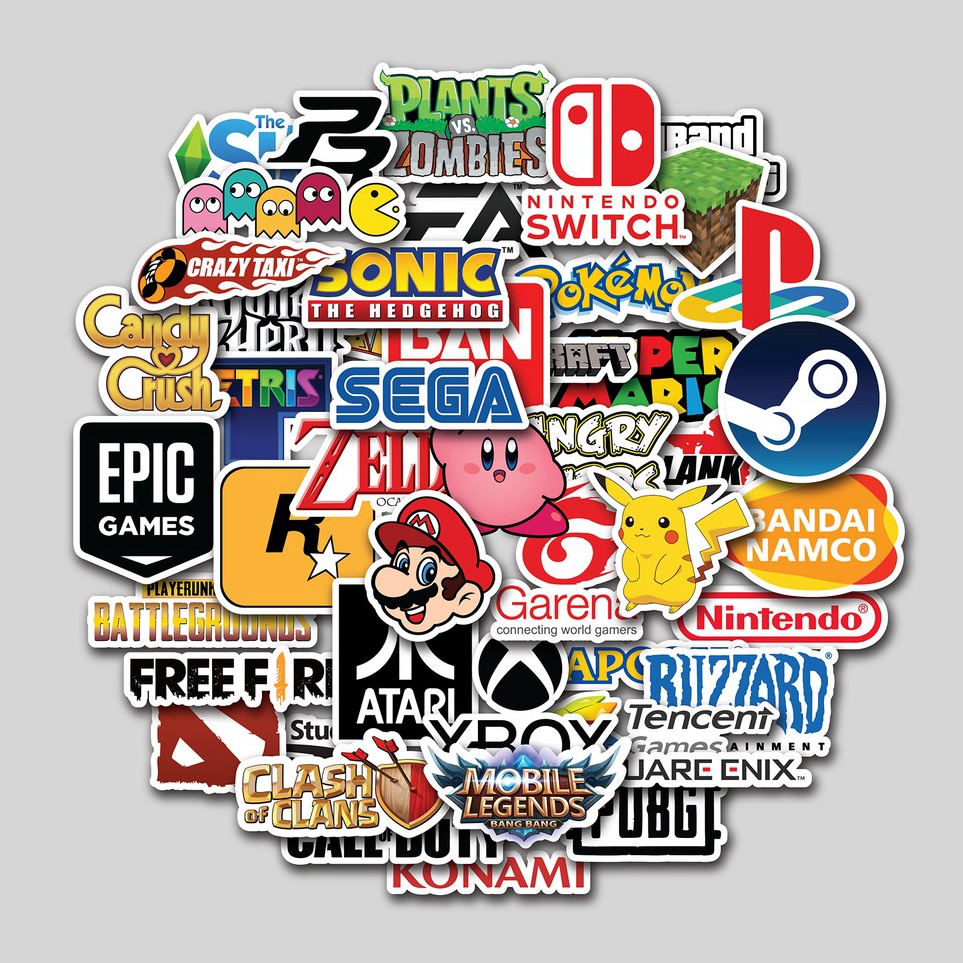 

Eksklusif STICKER PACK LOGO GAMES STICKER TUMBLR STIKER LAPTOP KOPER HELM