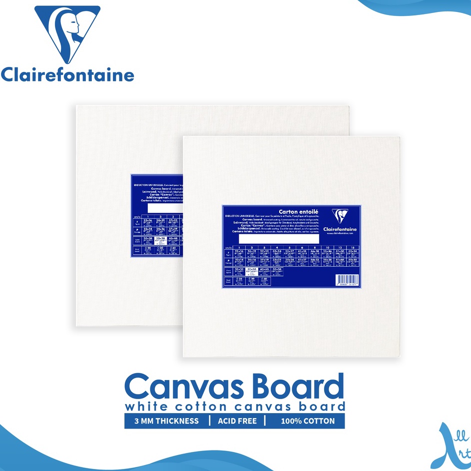 

Mewah Clairefontaine White Cotton Canvas Board 22