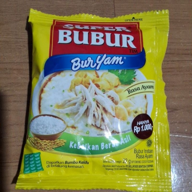 

GRATIS PACKING - SUPER BUBUR 1 renceng (10bungkus) / BUBUR Ayam 10pcs@22g