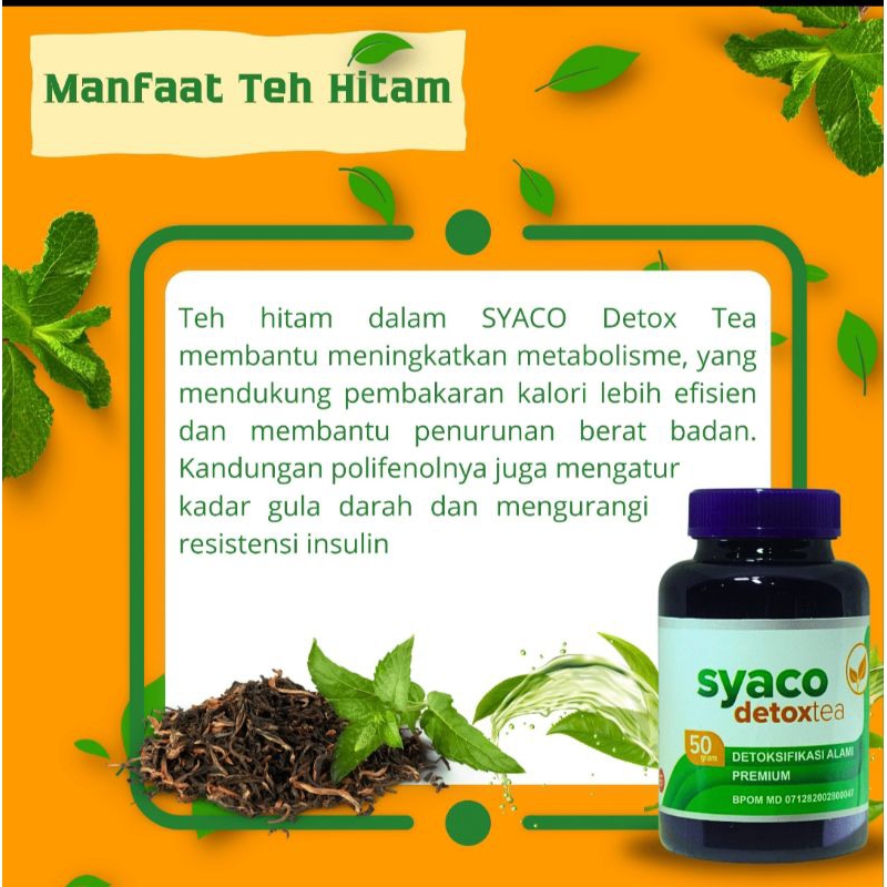 

SYACO Detox Tea/teh diet/teh hitam/teh herbal/bpom/halal