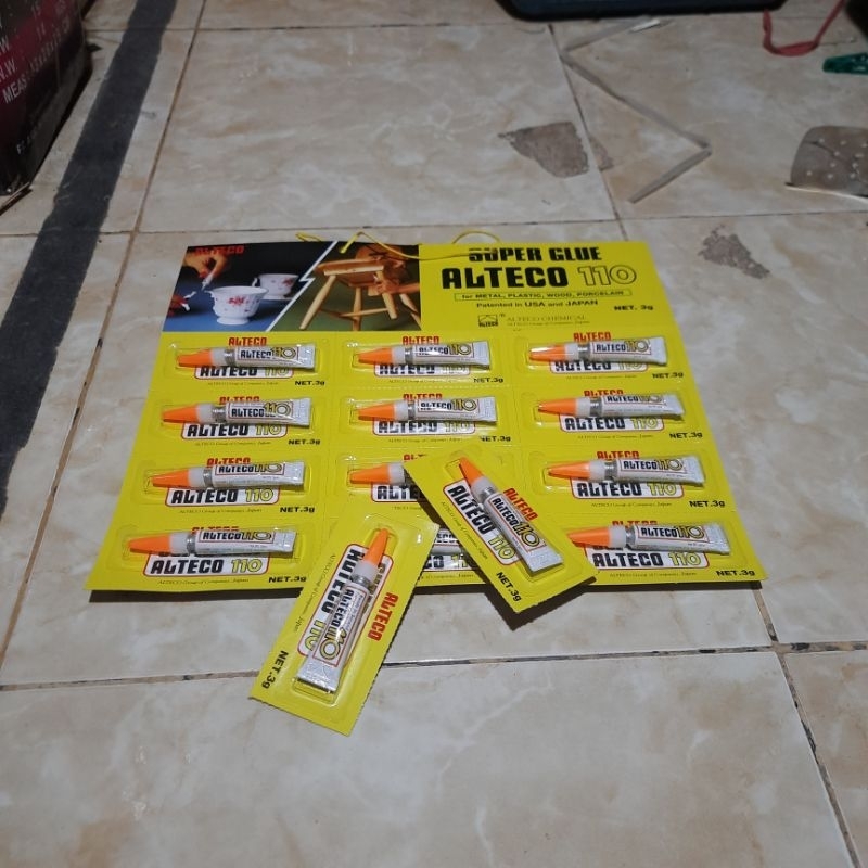 

Lem besi kayu plastik altecho 110 Original super glue Net 3g
