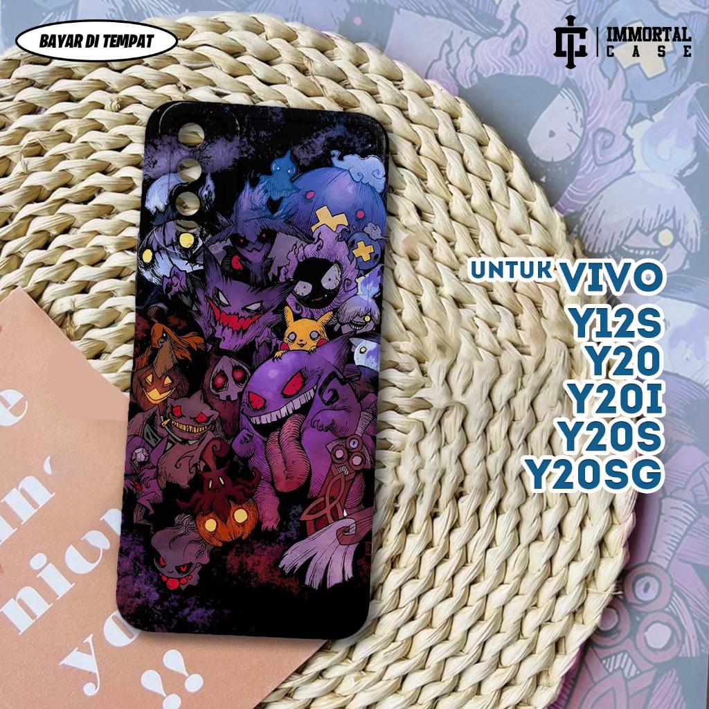 Casing VIVO Y20 Y12S Y20S Y20SG - Case Silikon VIVO Y20 Y12S Y20S Y20SG ( POKEMON ) Softcase Glass K