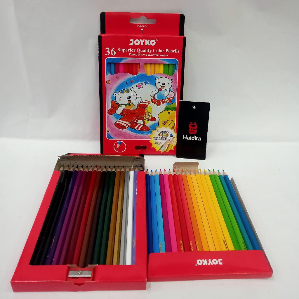 

Pensil Gambar Warna Joyko 36 Warna Color Panjang CP-36PB