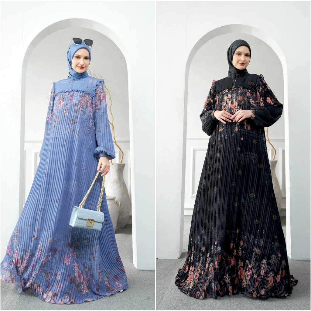 ORIGINAL GAMIS SYARI MAUDY SET By Gallery Syarifah - Gamis busui Realpic ORI 100% Terbaru