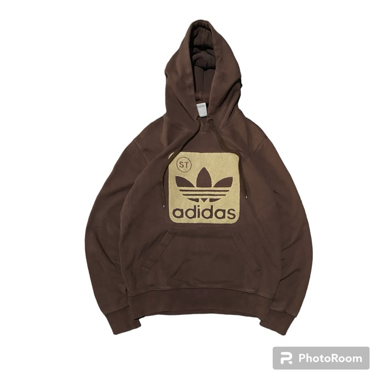 Hoodie Adidas Box Logo Towel Brown Travis Scoot vintage limited edition second original