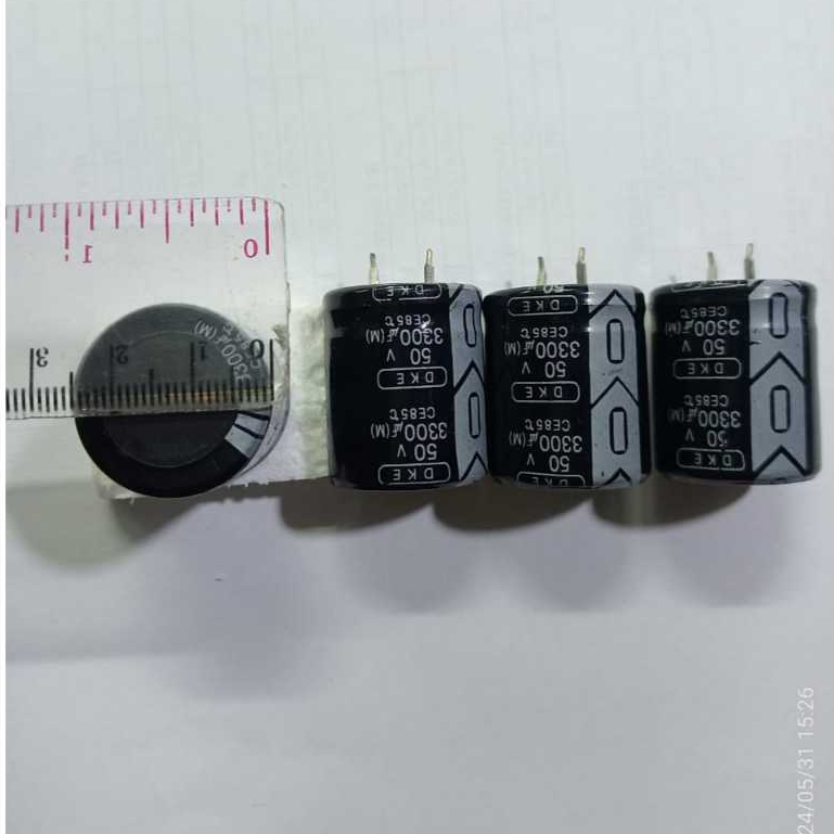 Elco 3300uF/50v DKE KOREA,  (electrolyte capasitor) 3300uF/50v DKE, ORIGINAL KOREA