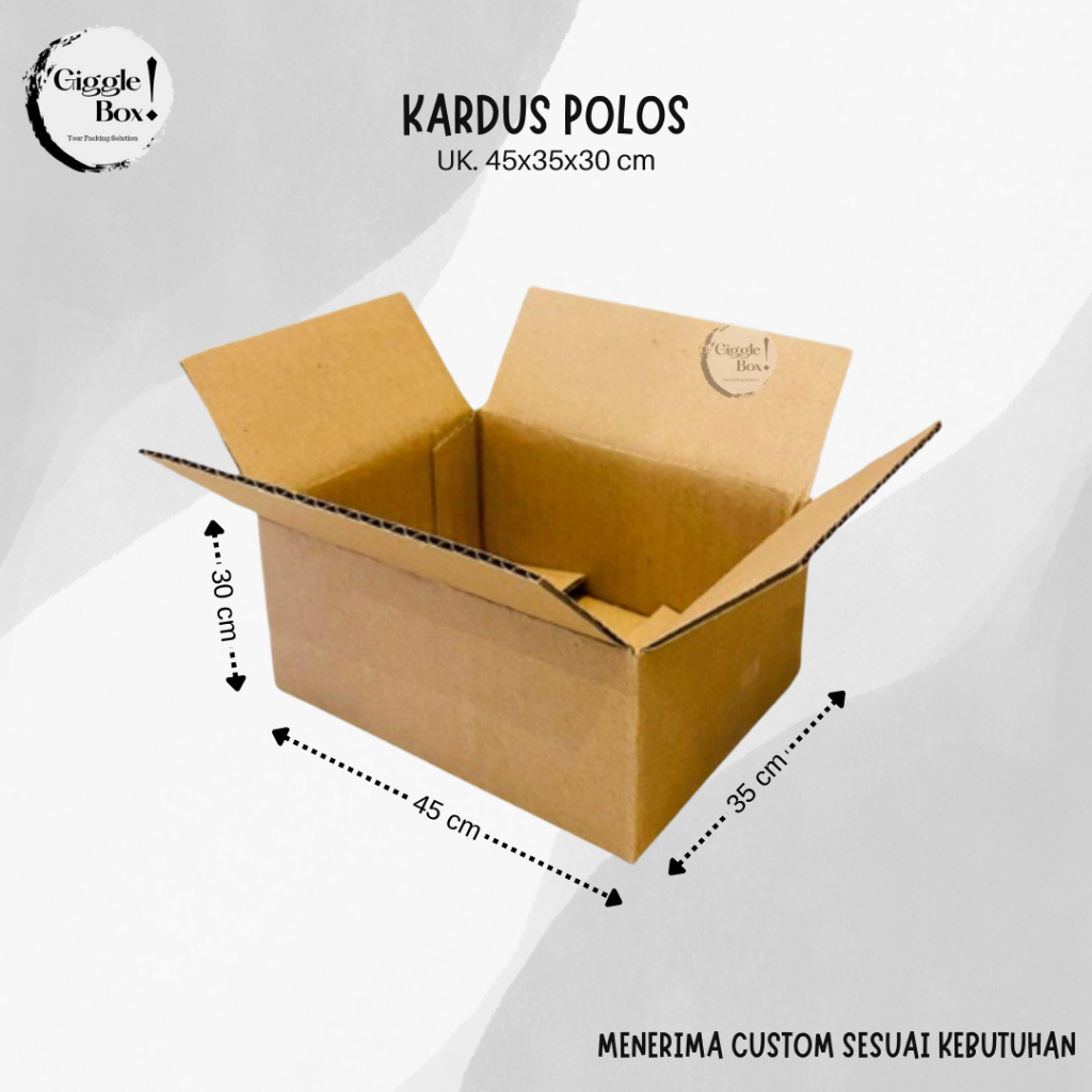 

KARDUS BOX POLOS BARU UKURAN 45x35x30 CM
