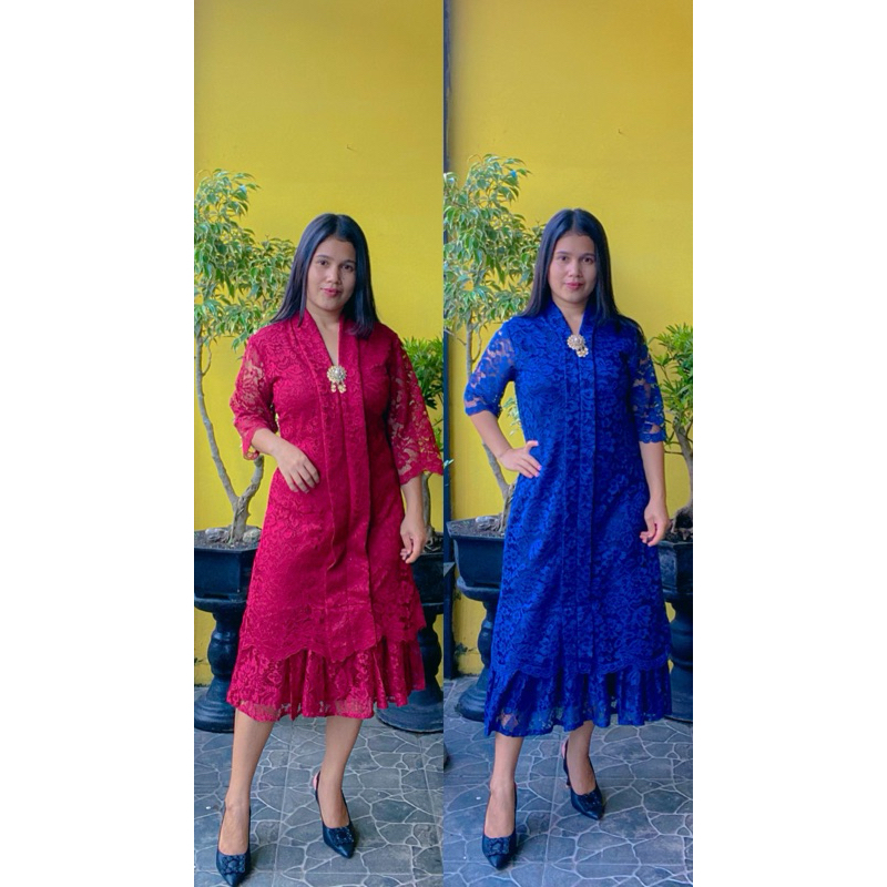 FREE BROSS DRESS KARTINI LISHIN COLLECTION / DRESS KARTINI / DRESS PESTA / DRESS KONDANGAN