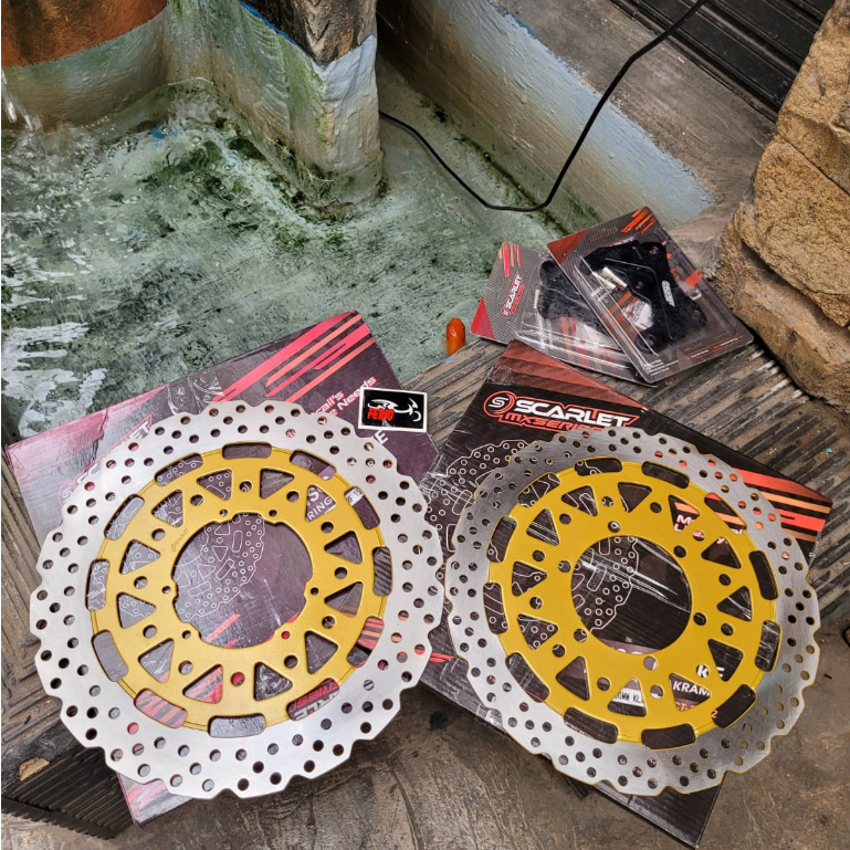 Piringan Cakram Depan CRF 150 Merk SCARLET LTC BERLIN CRF 150L KLX 150 300mm 320mm