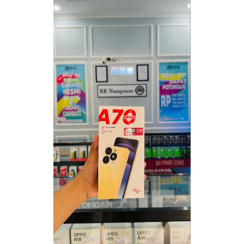 ITEL A70 Ram 12/128 GB ||GARANSI RESMI 1 TAHUN ||