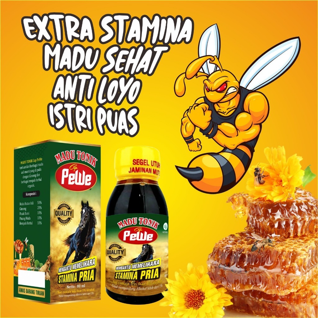 Madu Pria Perkasa TONIK PEWE | Madu Stamina