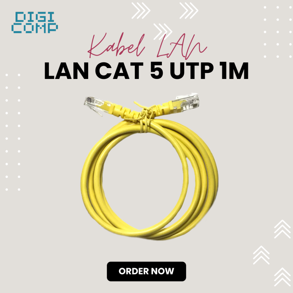 Kabel LAN CAT 5 UPT 1 Meter Pabrikan High Quality Murah