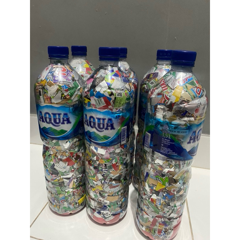 Ecobrick Aqua botol 1,5 Liter