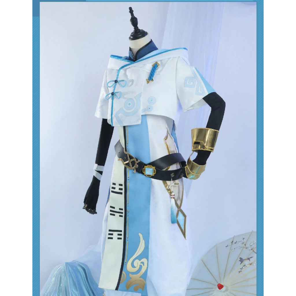 [Preloved] Genshin Impact Chongyun Cosplay Liyue LARDOO Full costume